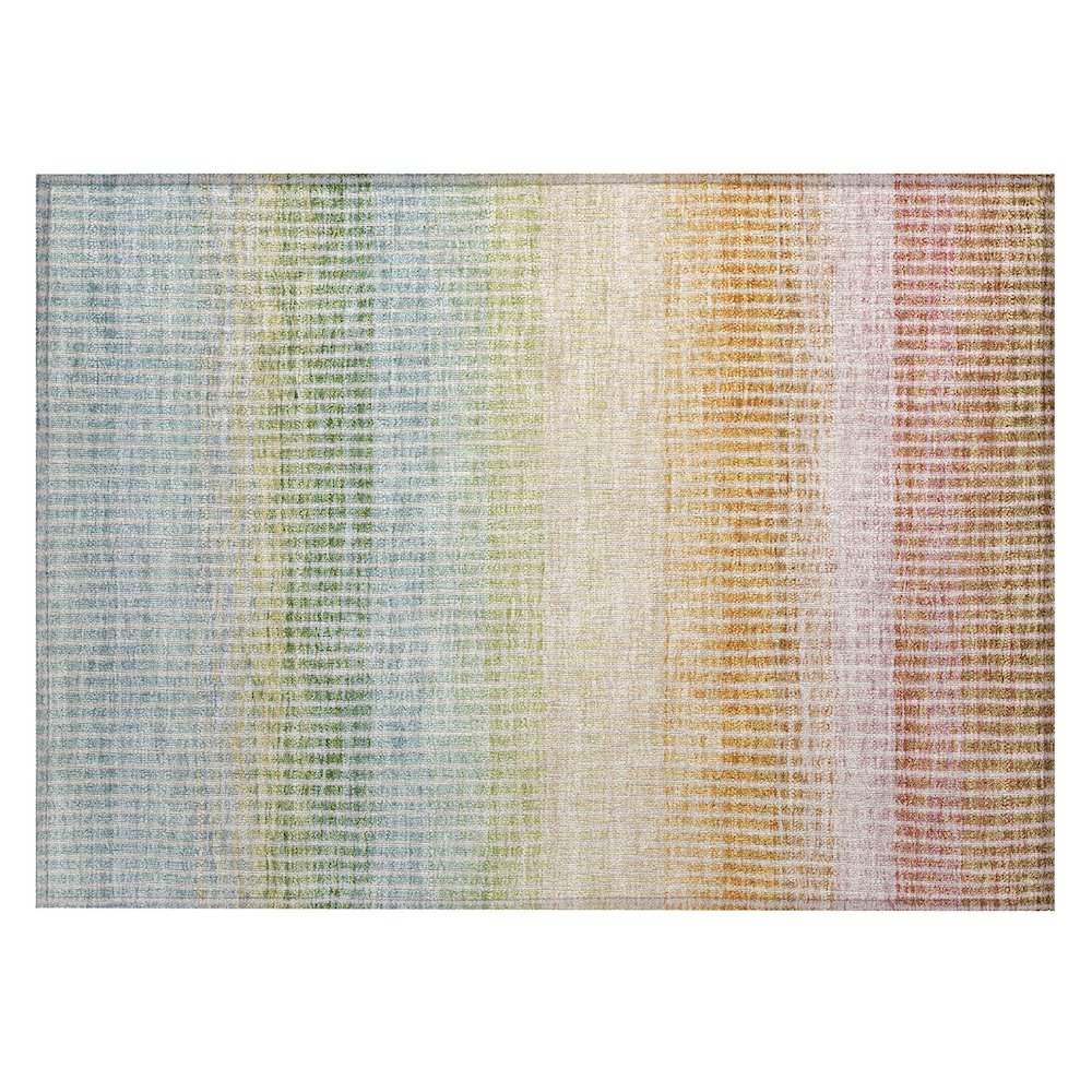 Machine Washable Indoor/Outdoor Chantille ACN2313 Orange 1'8" x 2'6" Rug. Picture 1