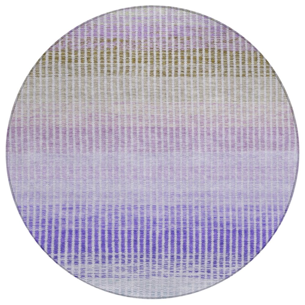 Machine Washable Indoor/Outdoor Chantille ACN2313 Teal 8' x 8' Round Rug. Picture 1