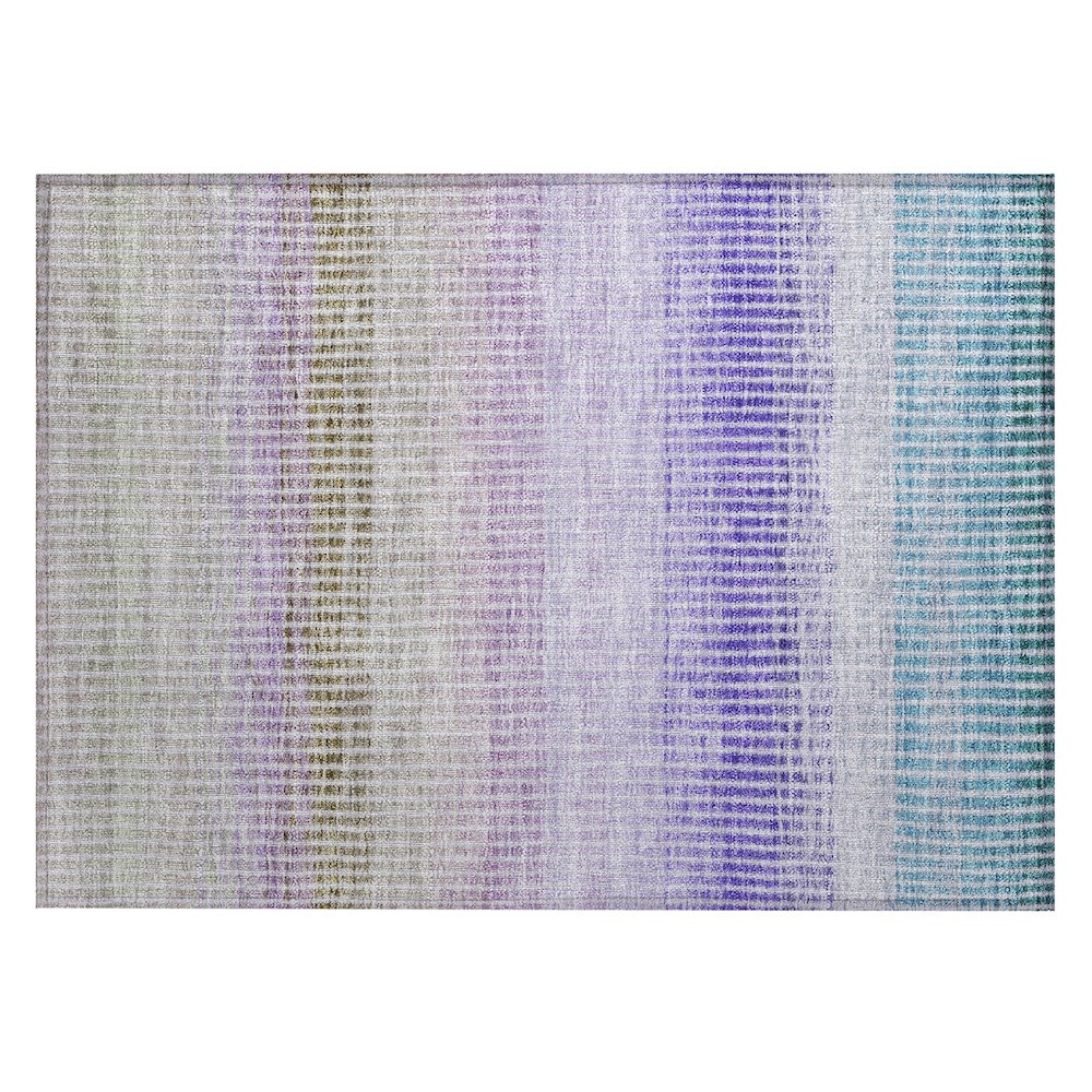 Machine Washable Indoor/Outdoor Chantille ACN2313 Teal 1'8" x 2'6" Rug. Picture 1