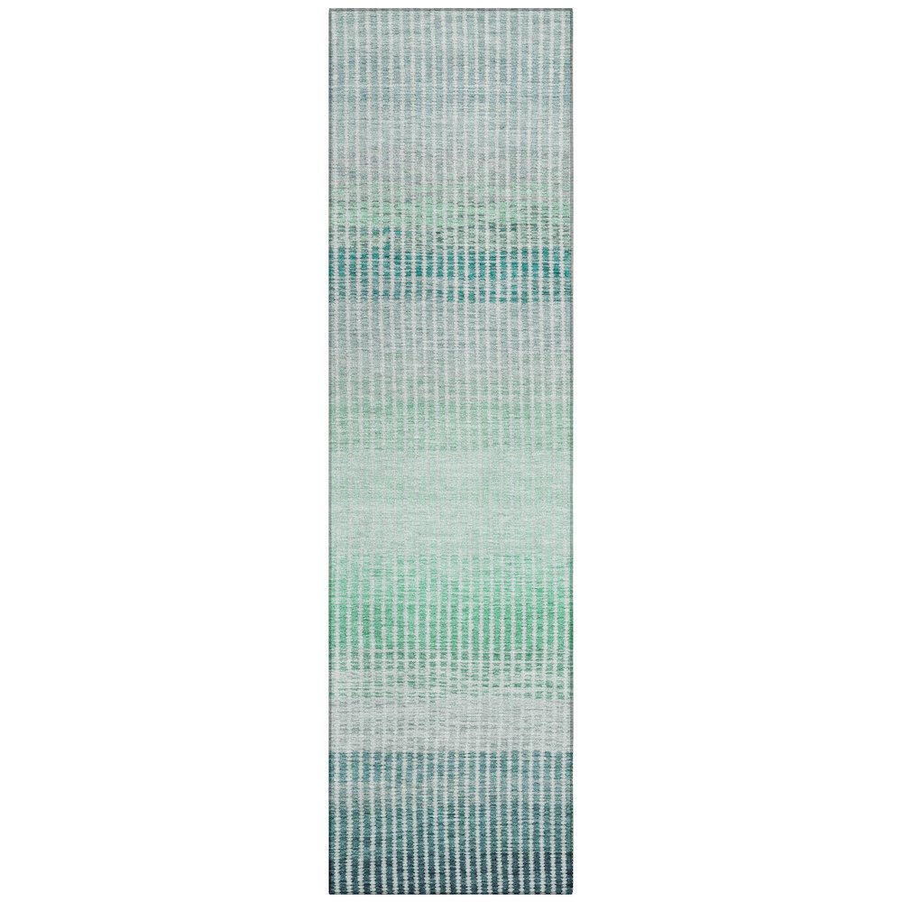 Machine Washable Indoor/Outdoor Chantille ACN2313 Teal 2'3" x 7'6" Runner Rug. Picture 1
