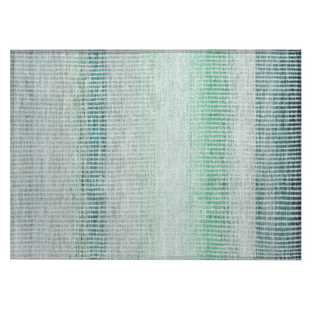 Machine Washable Indoor/Outdoor Chantille ACN2313 Teal 1'8" x 2'6" Rug. Picture 1