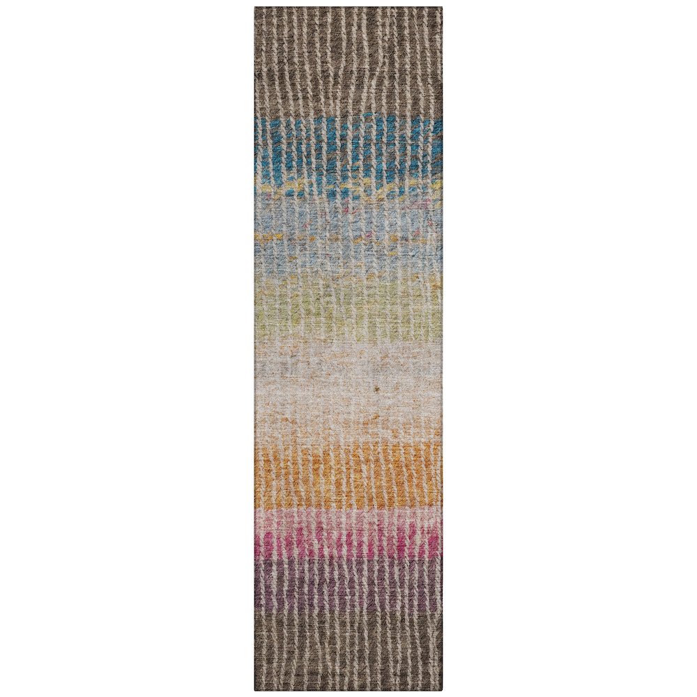Machine Washable Indoor/Outdoor Chantille ACN2314 Brown 2'3" x 7'6" Runner Rug. Picture 1