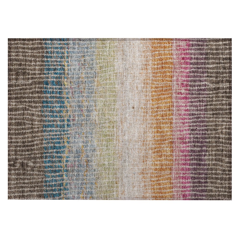 Machine Washable Indoor/Outdoor Chantille ACN2314 Brown 1'8" x 2'6" Rug. Picture 1