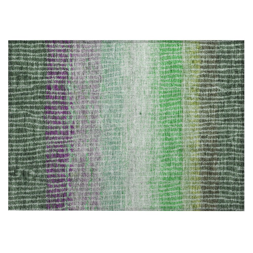 Machine Washable Indoor/Outdoor Chantille ACN2314 Green 1'8" x 2'6" Rug. Picture 1