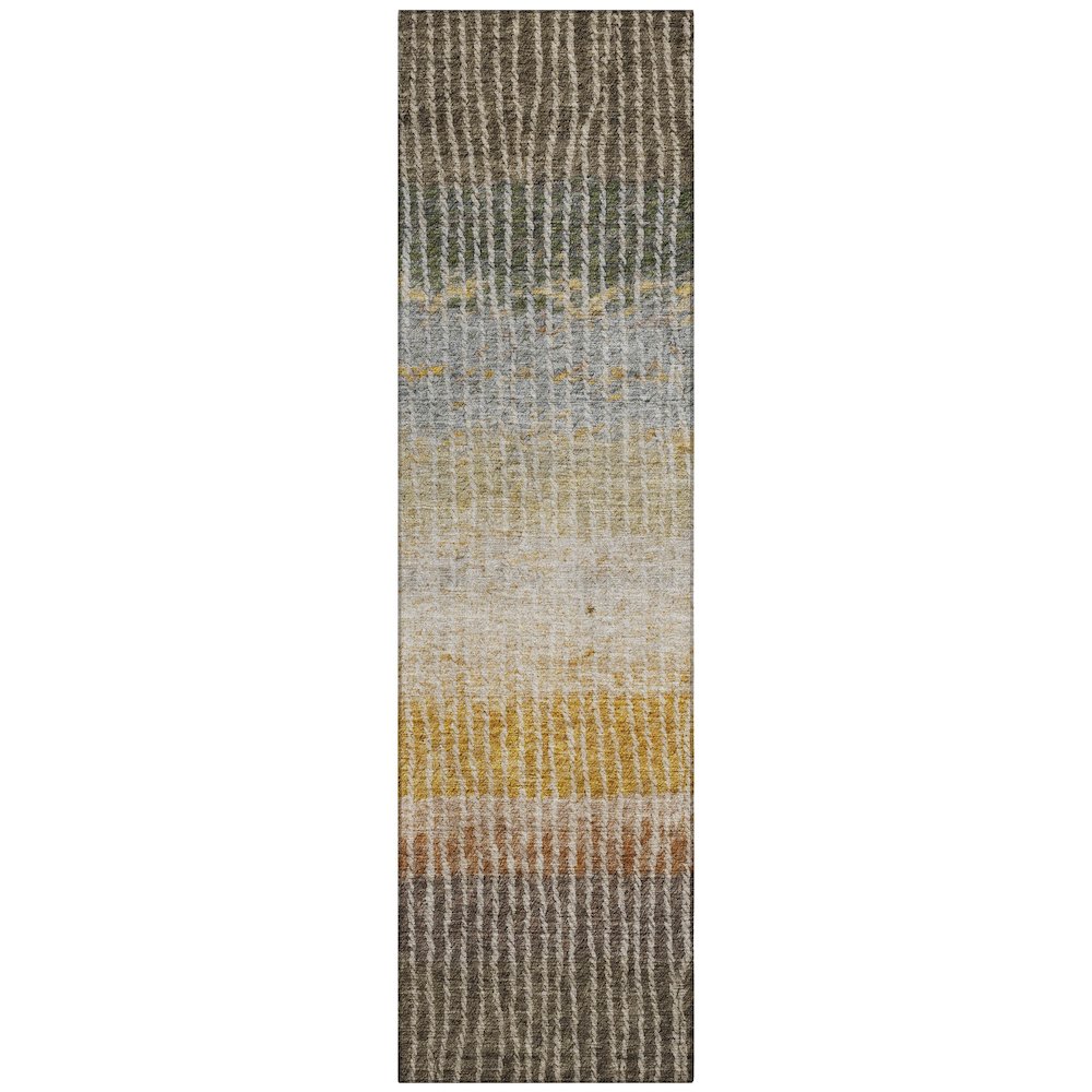 Machine Washable Indoor/Outdoor Chantille ACN2314 Brown 2'3" x 7'6" Runner Rug. Picture 1