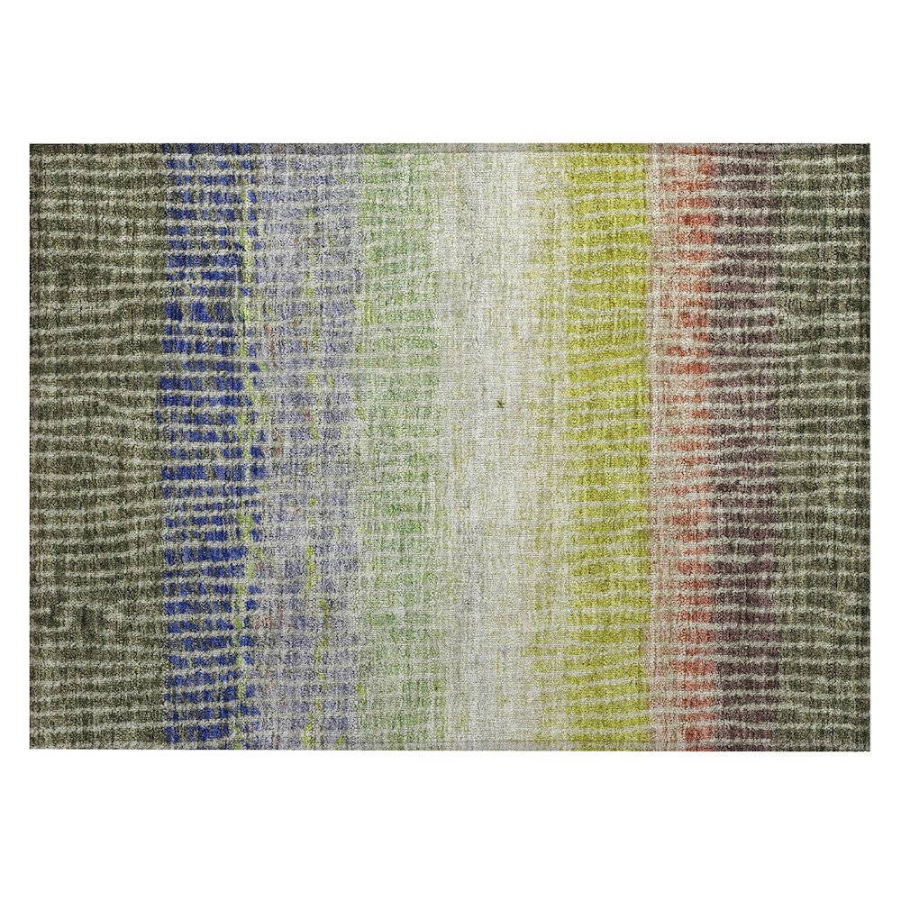 Machine Washable Indoor/Outdoor Chantille ACN2314 Green 1'8" x 2'6" Rug. Picture 1