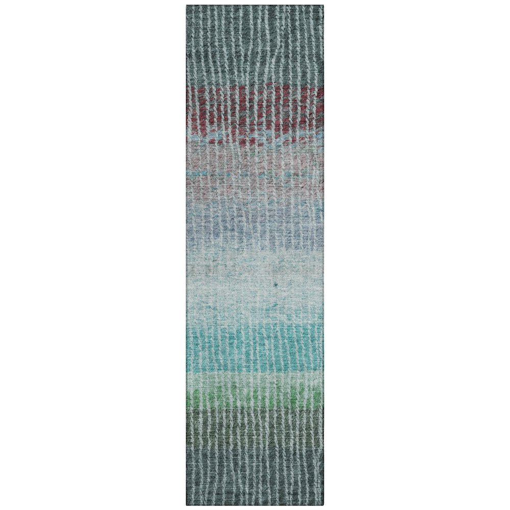Machine Washable Indoor/Outdoor Chantille ACN2314 Teal 2'3" x 7'6" Runner Rug. Picture 1