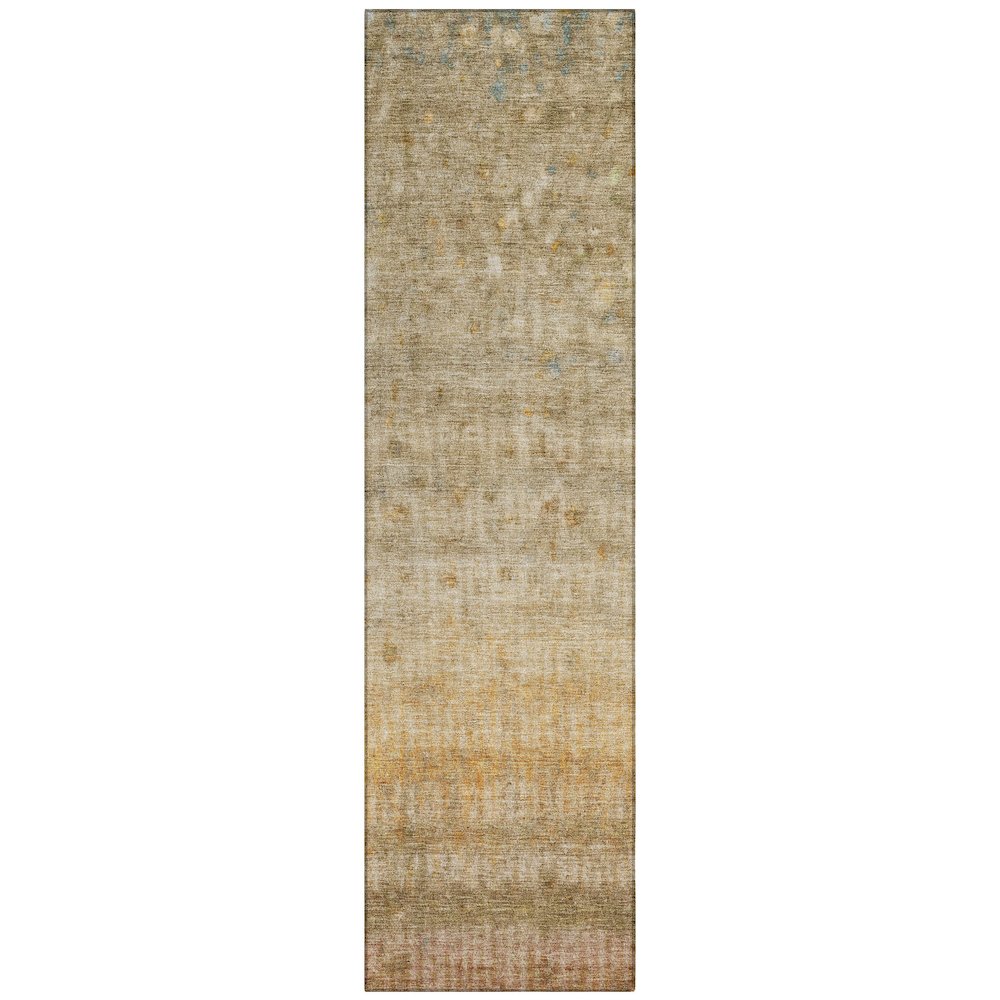 Machine Washable Indoor/Outdoor Chantille ACN2315 Brown 2'3" x 7'6" Runner Rug. Picture 1