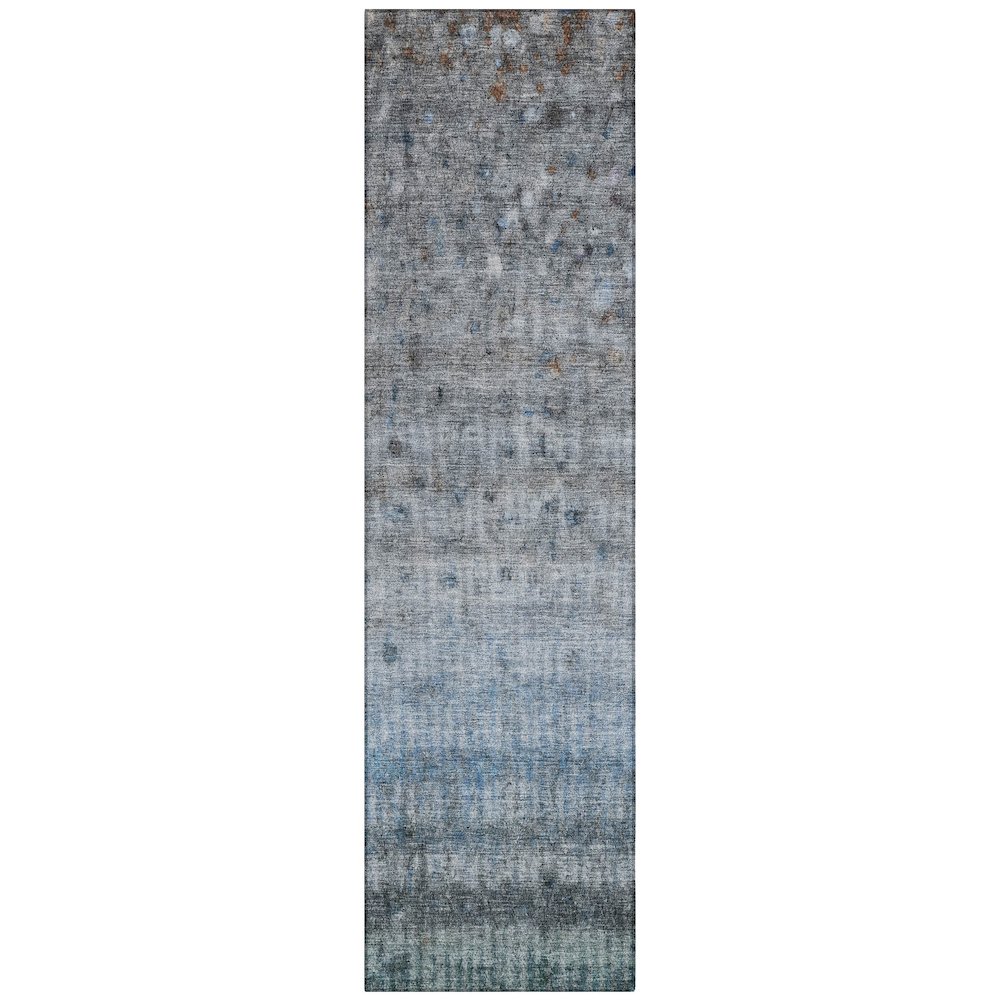 Machine Washable Indoor/Outdoor Chantille ACN2315 Blue 2'3" x 7'6" Runner Rug. Picture 1