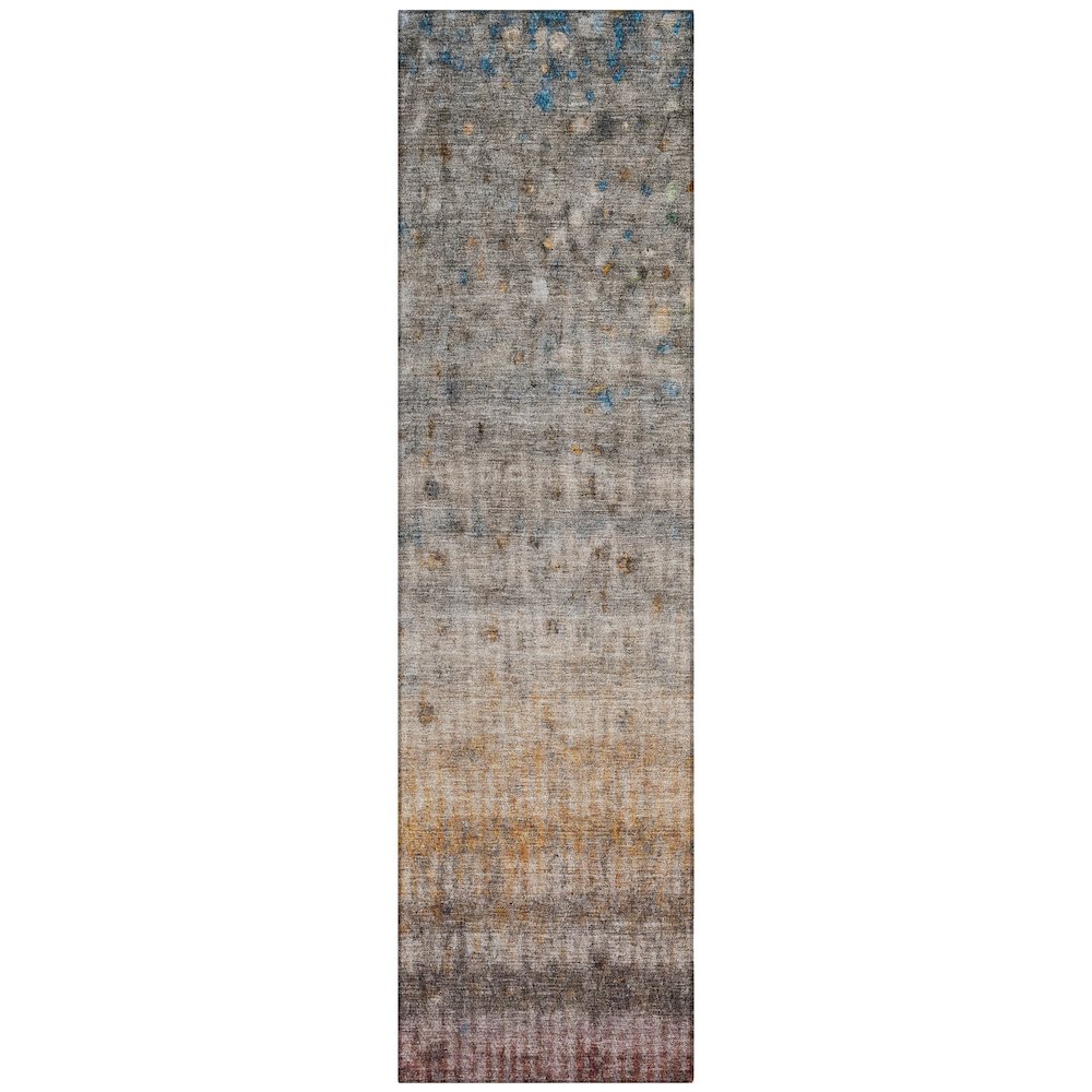 Machine Washable Indoor/Outdoor Chantille ACN2315 Gray 2'3" x 7'6" Runner Rug. Picture 1