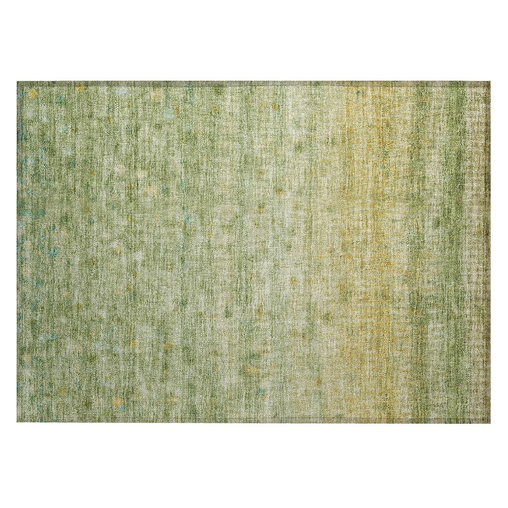 Machine Washable Indoor/Outdoor Chantille ACN2315 Green 1'8" x 2'6" Rug. Picture 1