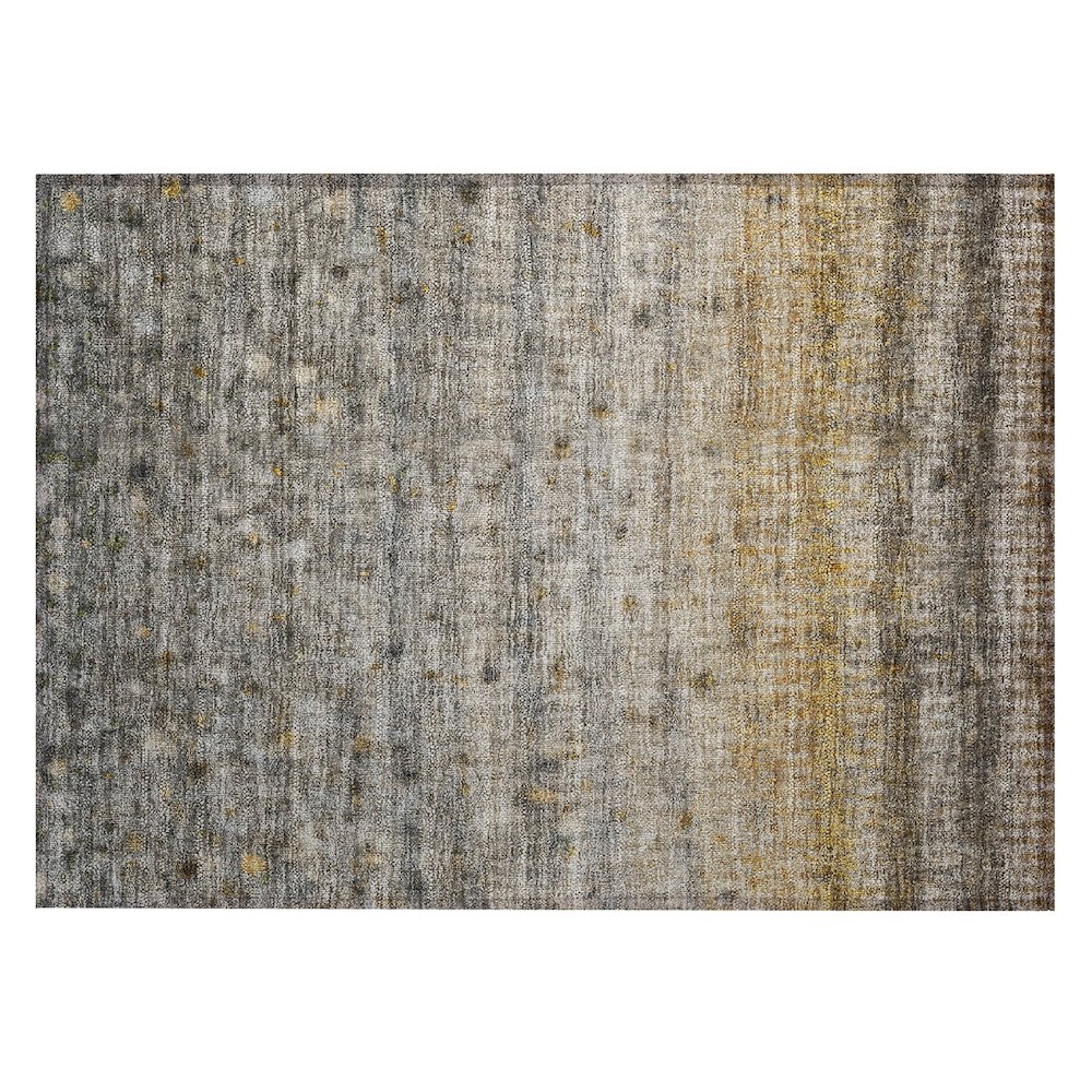 Machine Washable Indoor/Outdoor Chantille ACN2315 Brown 1'8" x 2'6" Rug. Picture 1