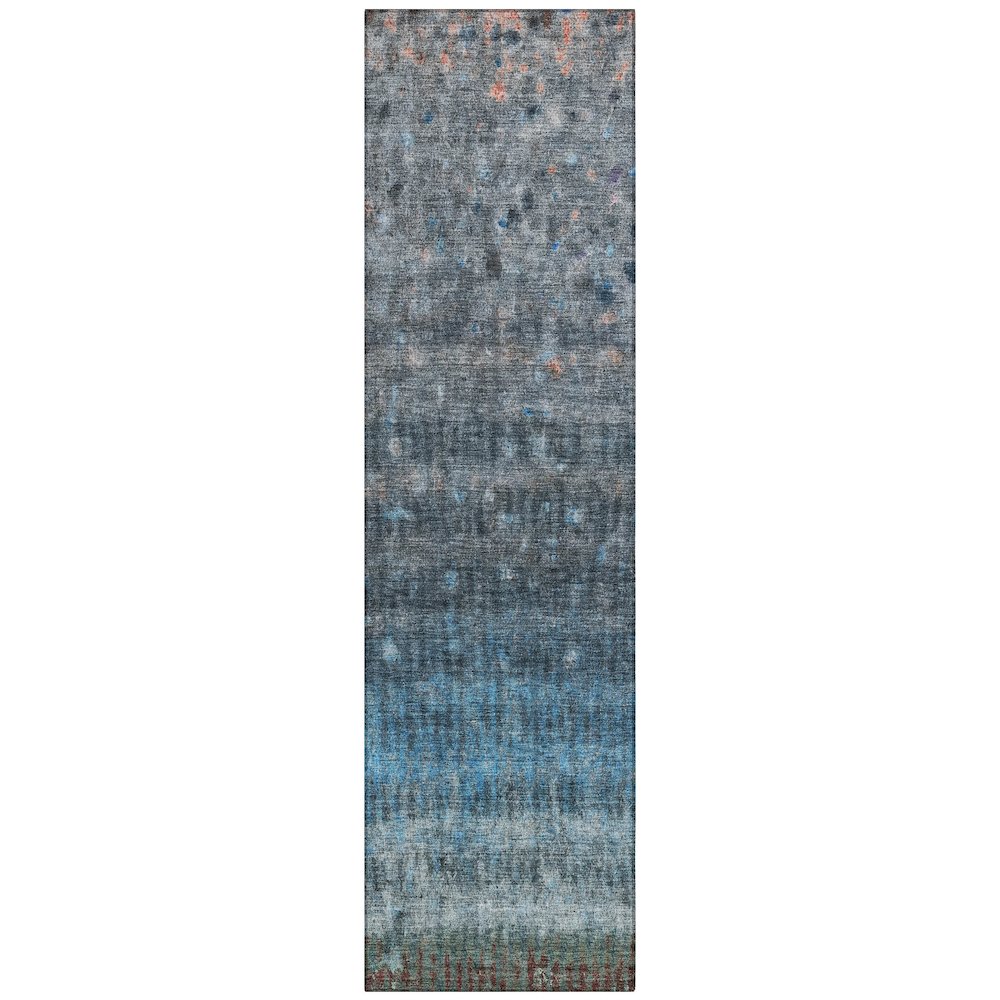 Machine Washable Indoor/Outdoor Chantille ACN2316 Blue 2'3" x 7'6" Runner Rug. Picture 1