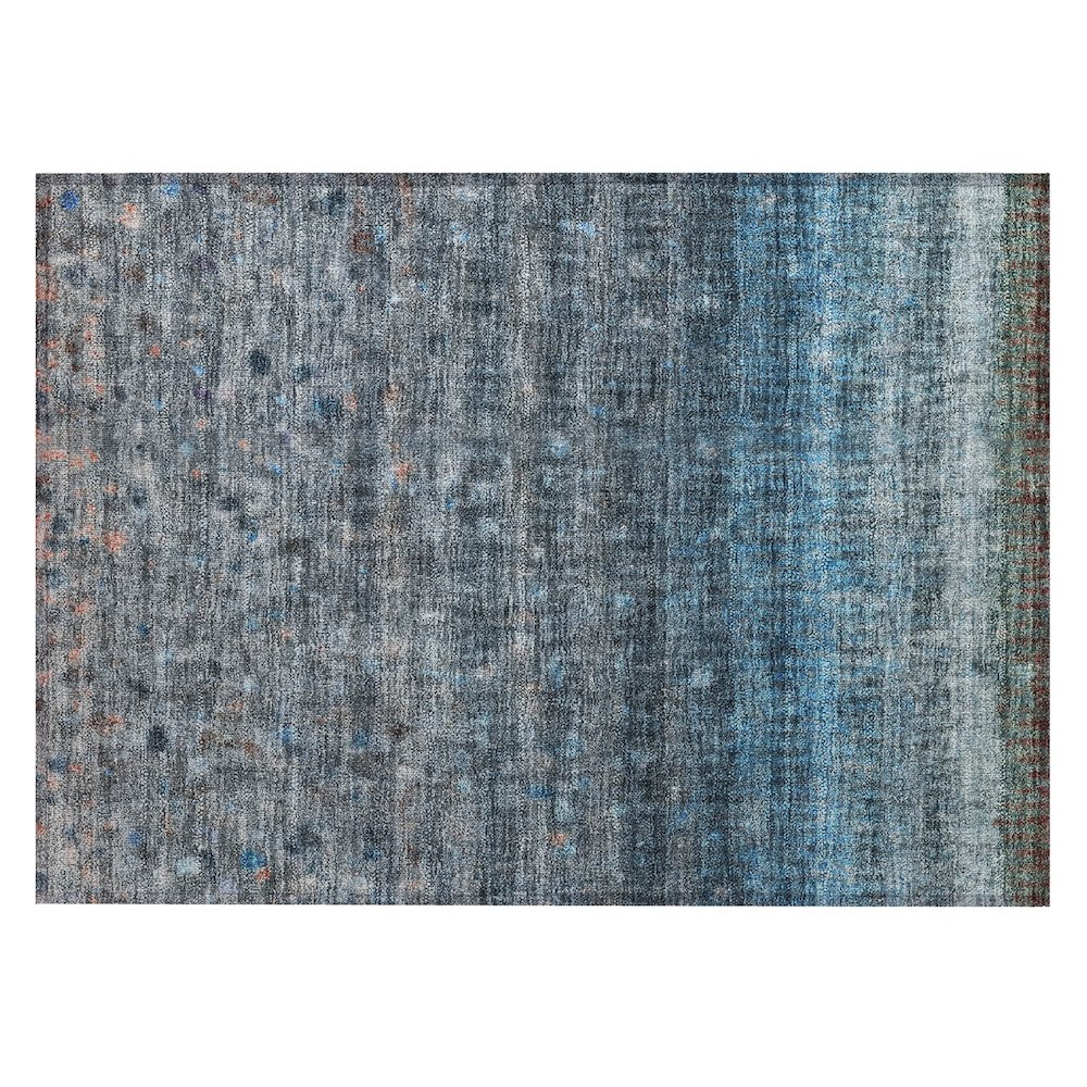 Machine Washable Indoor/Outdoor Chantille ACN2316 Blue 1'8" x 2'6" Rug. Picture 1