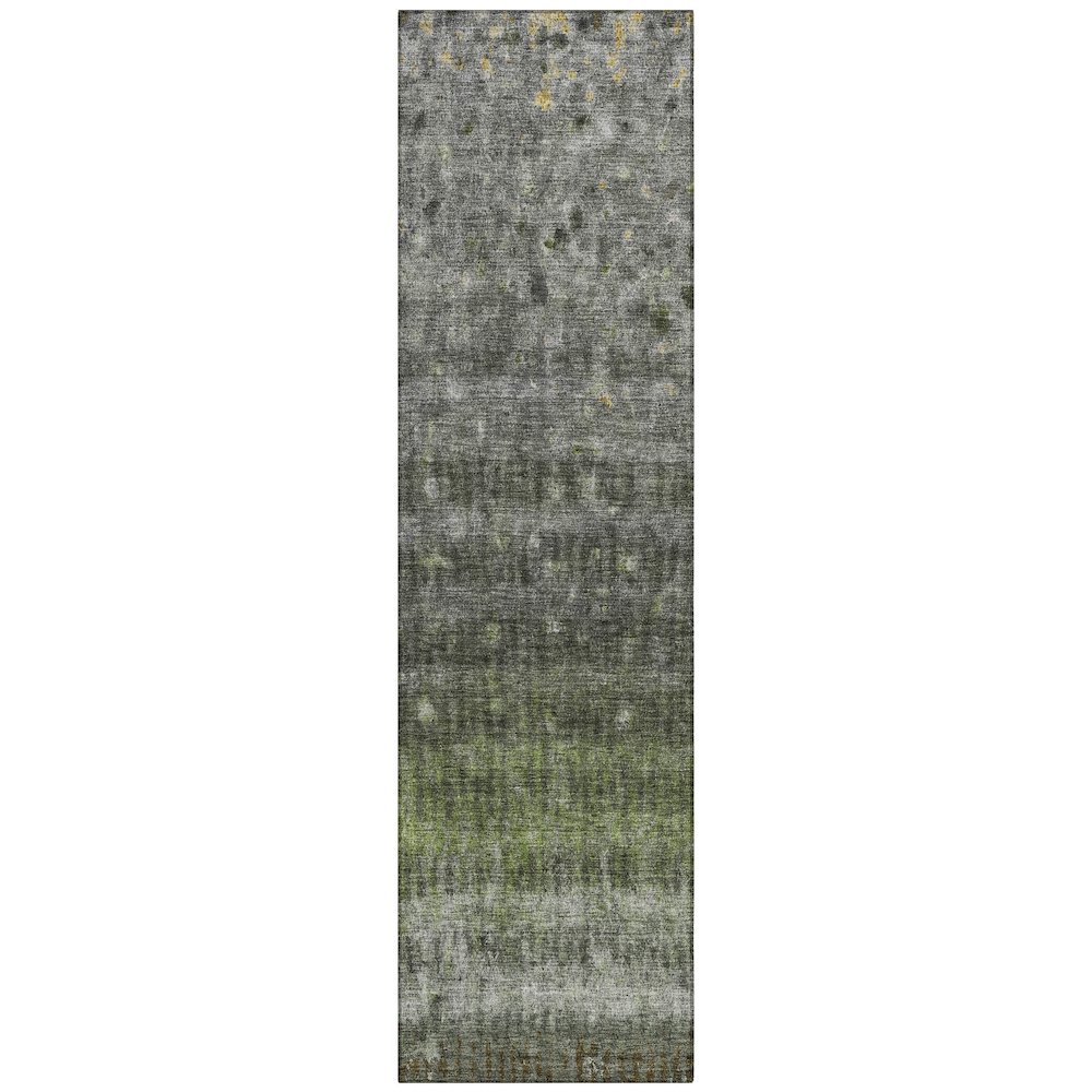 Machine Washable Indoor/Outdoor Chantille ACN2316 Green 2'3" x 7'6" Runner Rug. Picture 1