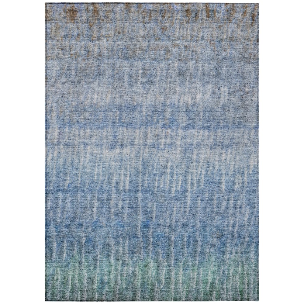 Machine Washable Indoor/Outdoor Chantille ACN2317 Blue 2'6" x 3'10" Rug. Picture 1