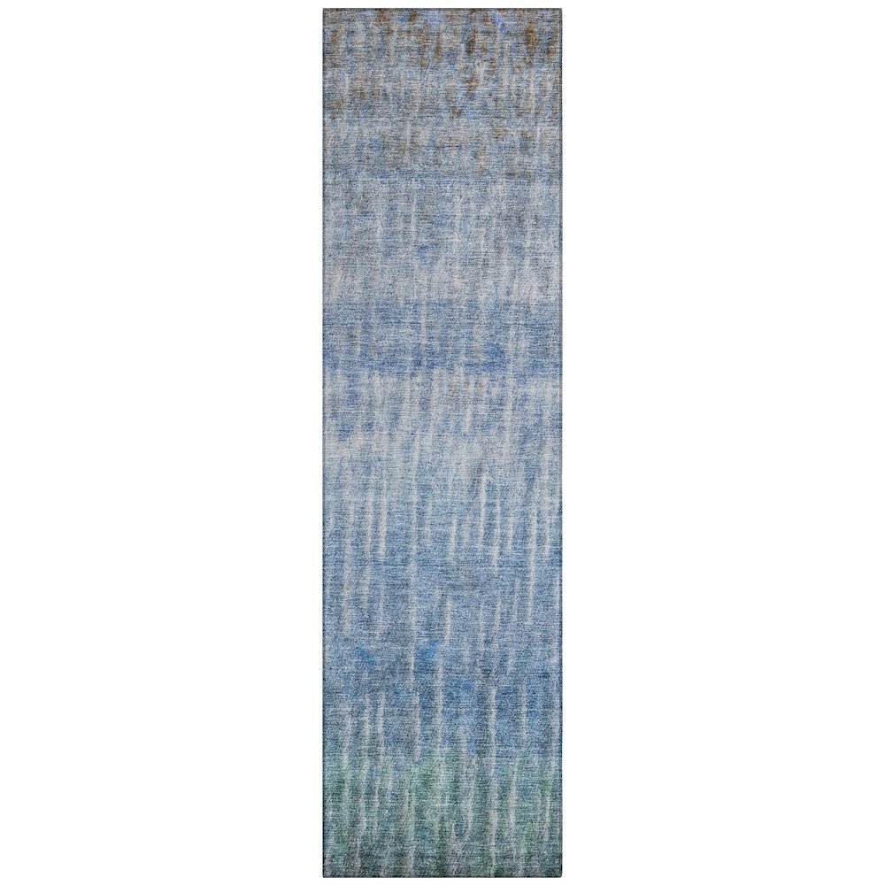 Machine Washable Indoor/Outdoor Chantille ACN2317 Blue 2'3" x 7'6" Runner Rug. Picture 1