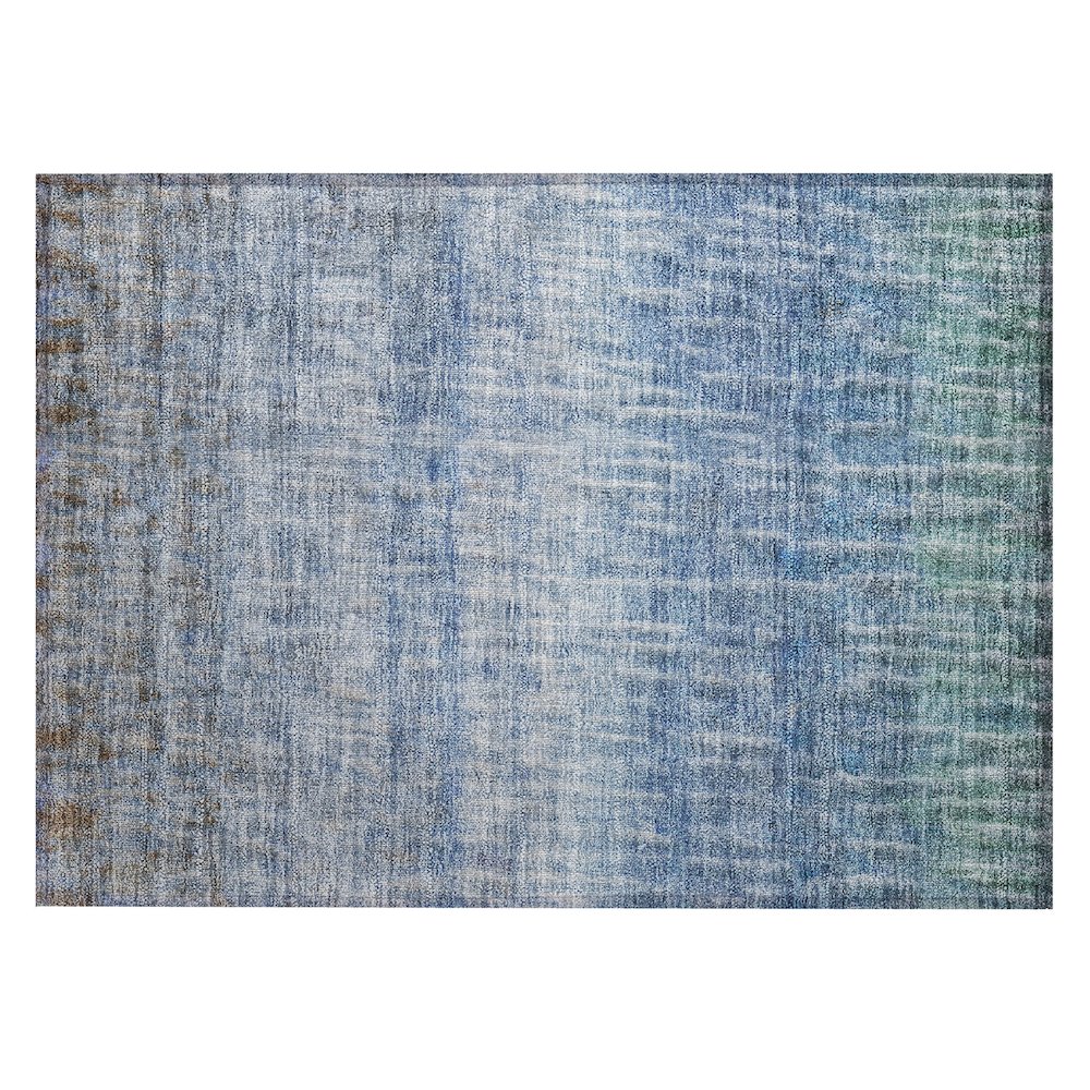 Machine Washable Indoor/Outdoor Chantille ACN2317 Blue 1'8" x 2'6" Rug. Picture 1