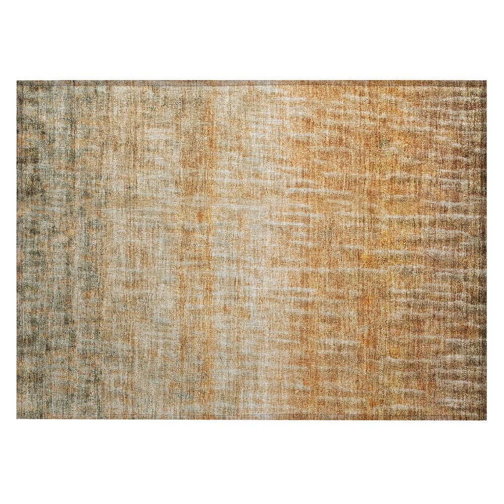 Machine Washable Indoor/Outdoor Chantille ACN2317 Orange 1'8" x 2'6" Rug. Picture 1