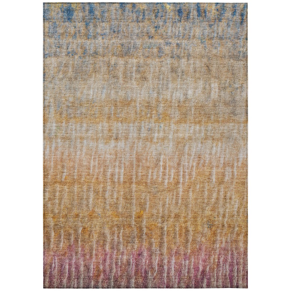 Machine Washable Indoor/Outdoor Chantille ACN2317 Orange 2'6" x 3'10" Rug. Picture 1