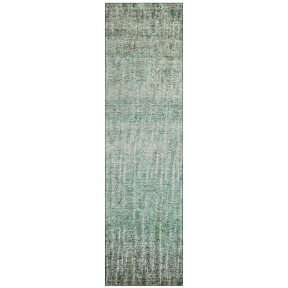 Machine Washable Indoor/Outdoor Chantille ACN2317 Teal 2'3" x 7'6" Runner Rug. Picture 1