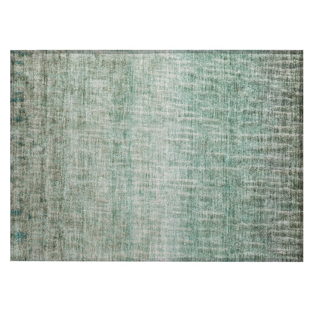 Machine Washable Indoor/Outdoor Chantille ACN2317 Teal 1'8" x 2'6" Rug. Picture 1
