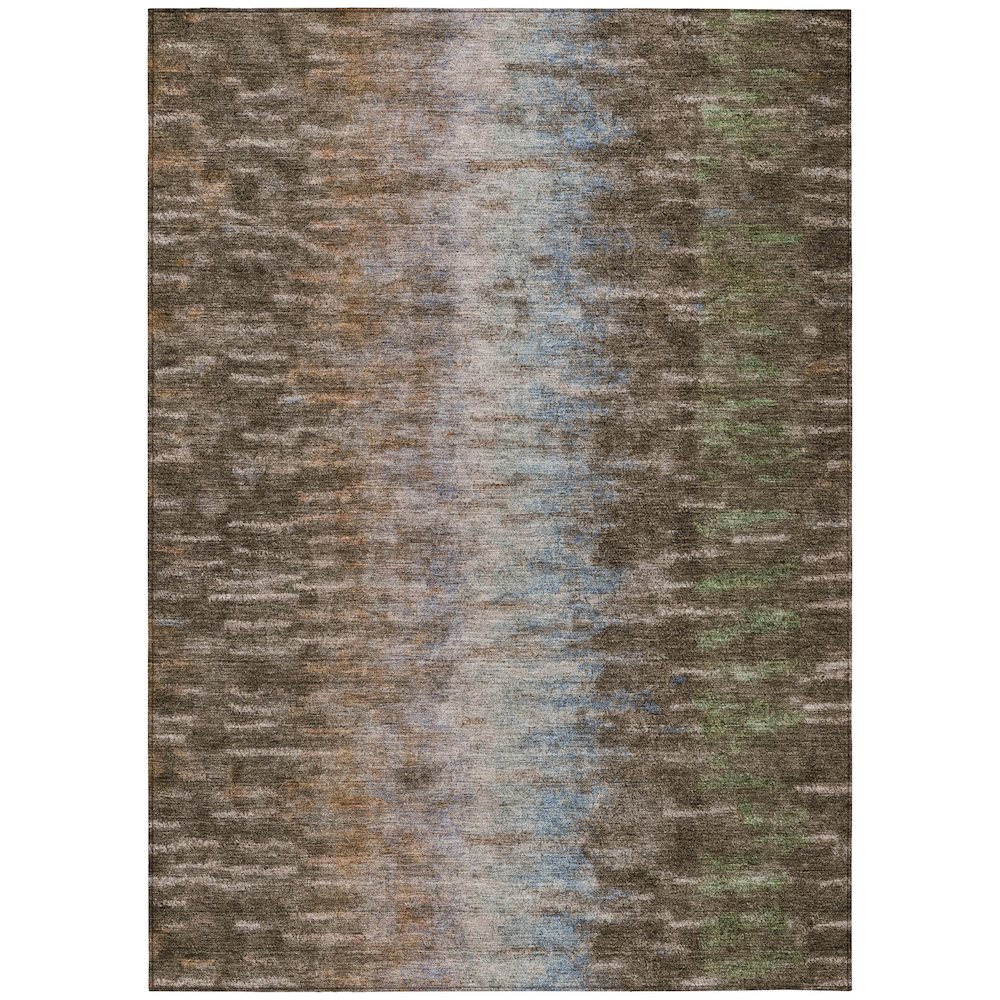 Machine Washable Indoor/Outdoor Chantille ACN2318 Brown 2'6" x 3'10" Rug. Picture 1