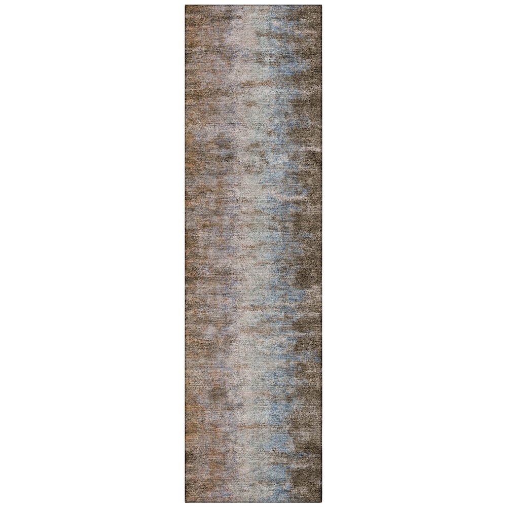 Machine Washable Indoor/Outdoor Chantille ACN2318 Brown 2'3" x 7'6" Runner Rug. Picture 1