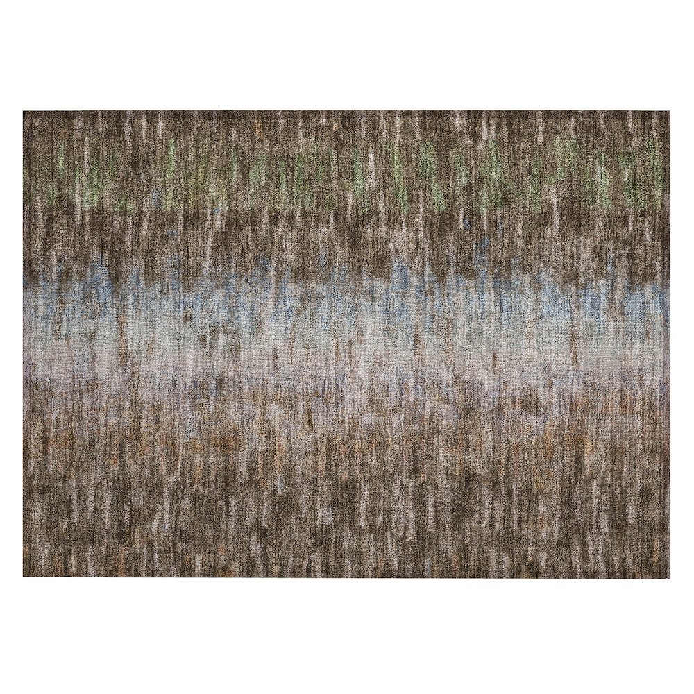 Machine Washable Indoor/Outdoor Chantille ACN2318 Brown 1'8" x 2'6" Rug. Picture 1
