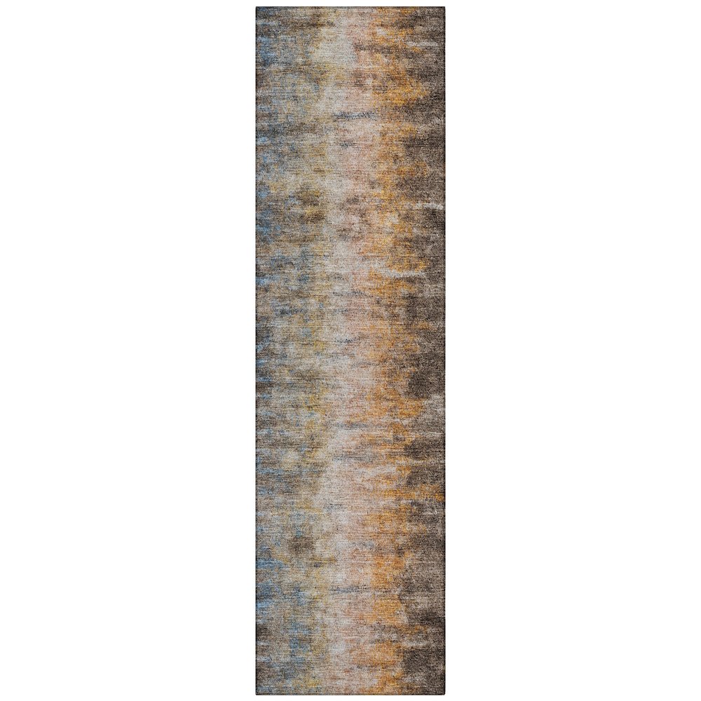 Machine Washable Indoor/Outdoor Chantille ACN2318 Brown 2'3" x 7'6" Runner Rug. Picture 1