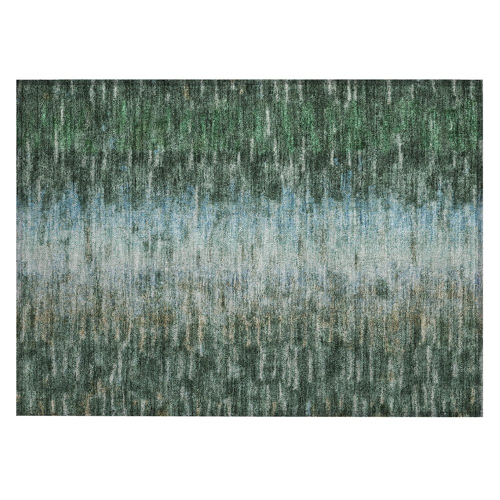Machine Washable Indoor/Outdoor Chantille ACN2318 Green 1'8" x 2'6" Rug. Picture 1