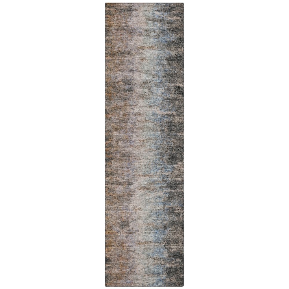 Machine Washable Indoor/Outdoor Chantille ACN2318 Gray 2'3" x 7'6" Runner Rug. Picture 1