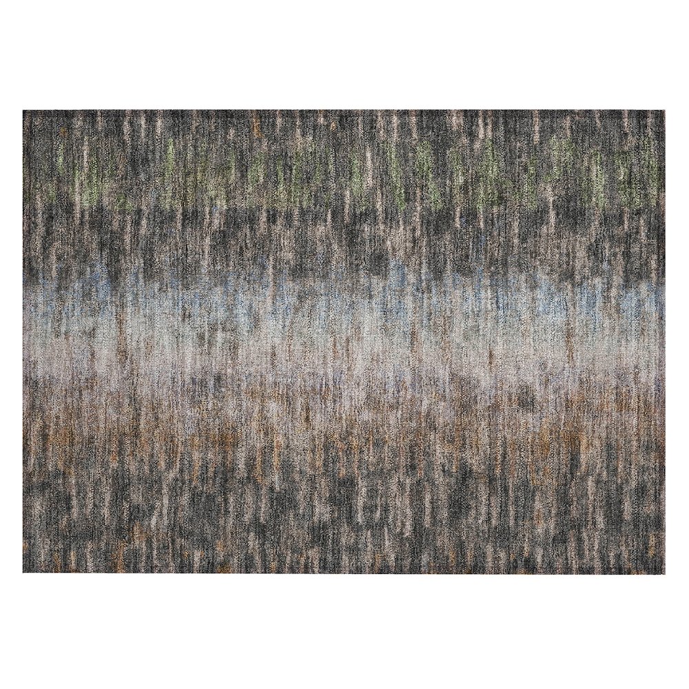 Machine Washable Indoor/Outdoor Chantille ACN2318 Gray 1'8" x 2'6" Rug. Picture 1