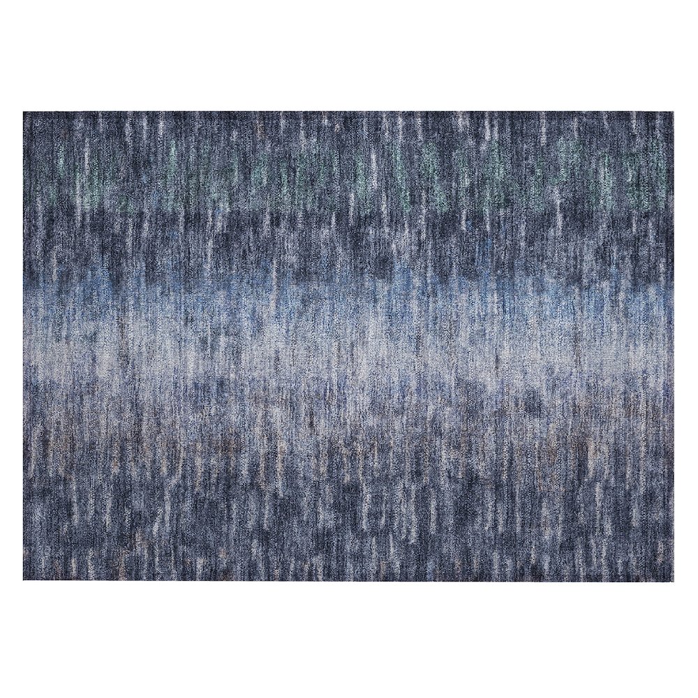 Machine Washable Indoor/Outdoor Chantille ACN2318 Blue 1'8" x 2'6" Rug. Picture 1