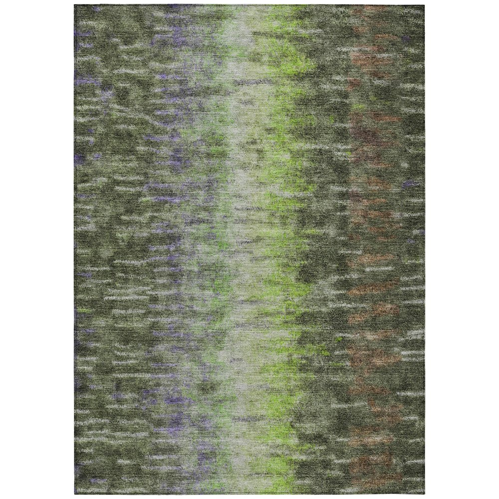 Machine Washable Indoor/Outdoor Chantille ACN2318 Green 2'6" x 3'10" Rug. Picture 1