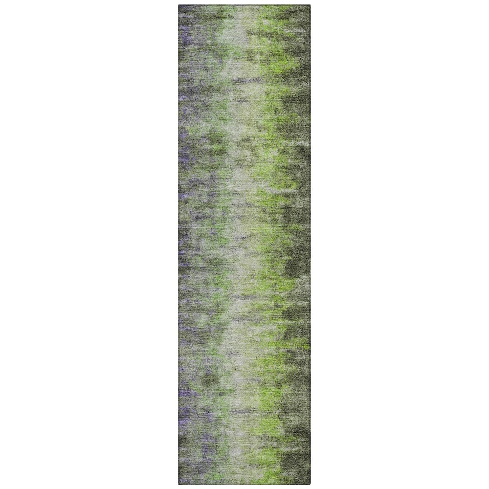 Machine Washable Indoor/Outdoor Chantille ACN2318 Green 2'3" x 7'6" Runner Rug. Picture 1
