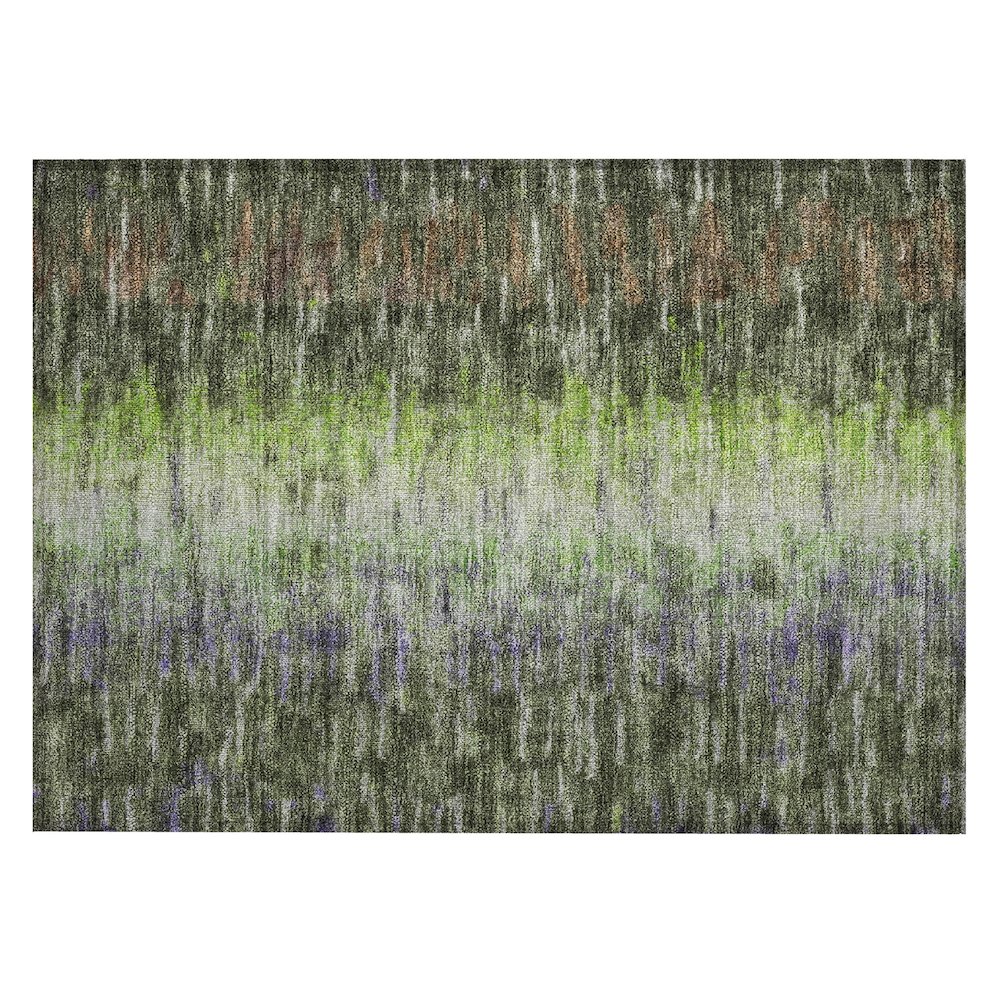 Machine Washable Indoor/Outdoor Chantille ACN2318 Green 1'8" x 2'6" Rug. Picture 1