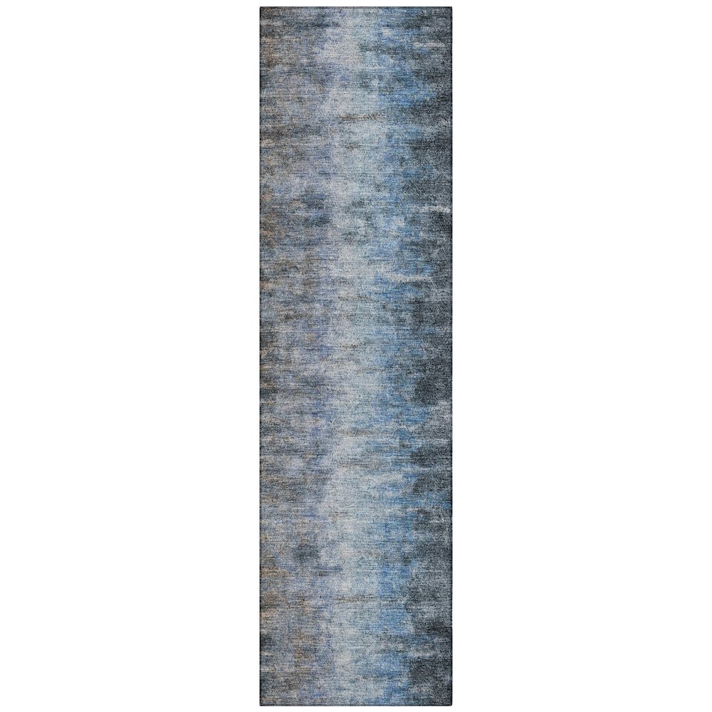 Machine Washable Indoor/Outdoor Chantille ACN2318 Teal 2'3" x 7'6" Runner Rug. Picture 1