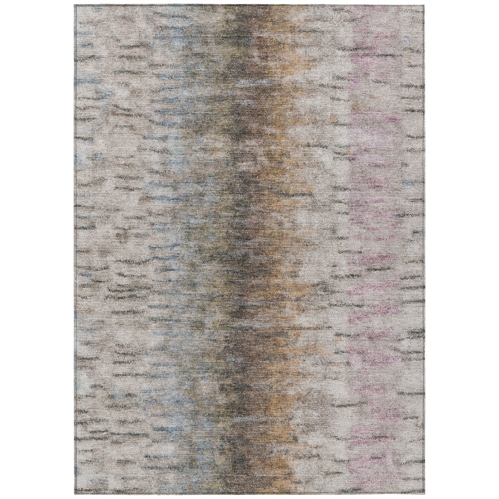 Machine Washable Indoor/Outdoor Chantille ACN2319 Brown 2'6" x 3'10" Rug. Picture 1