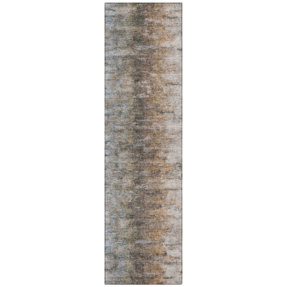 Machine Washable Indoor/Outdoor Chantille ACN2319 Brown 2'3" x 7'6" Runner Rug. Picture 1