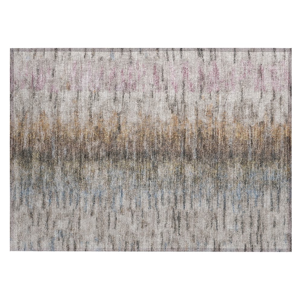 Machine Washable Indoor/Outdoor Chantille ACN2319 Brown 1'8" x 2'6" Rug. Picture 1