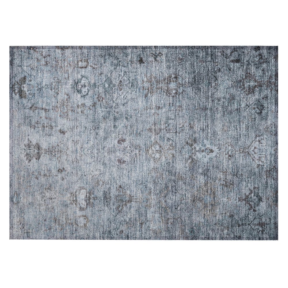 Machine Washable Indoor/Outdoor Chantille ACN2320 Blue 1'8" x 2'6" Rug. Picture 1