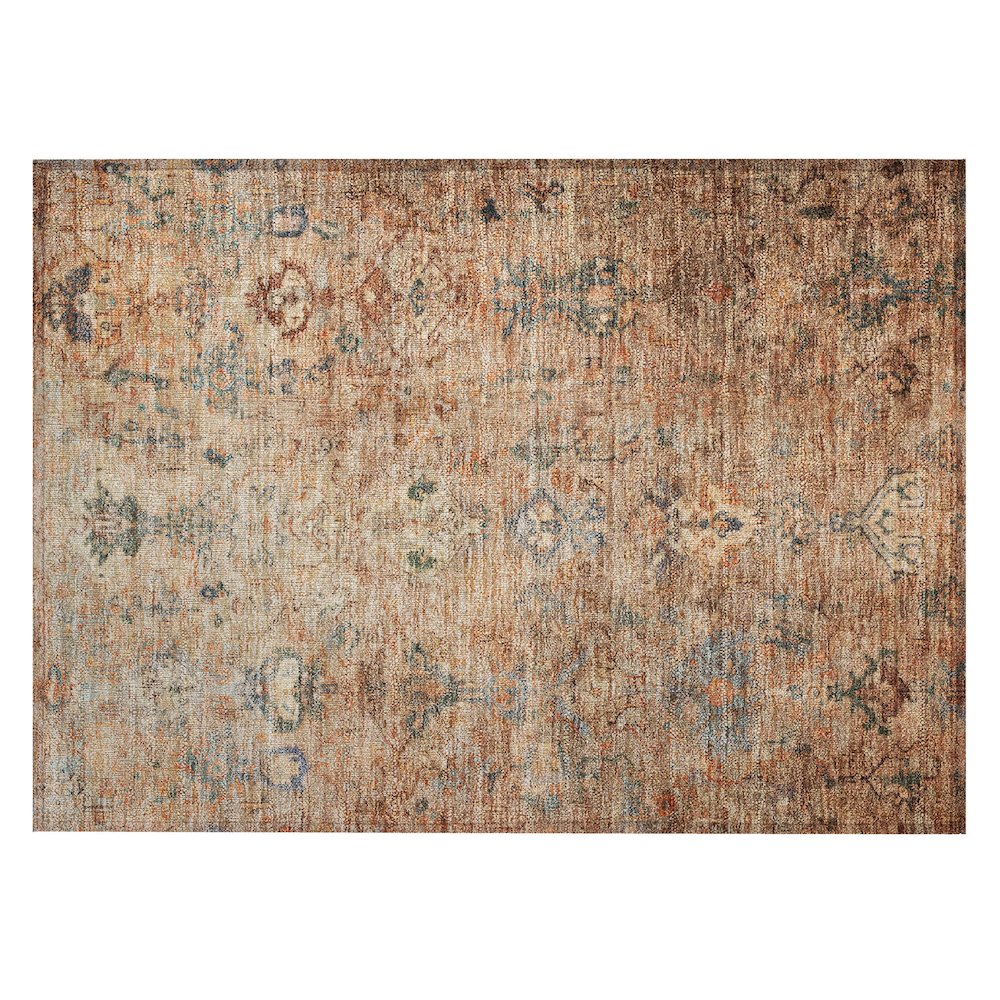 Machine Washable Indoor/Outdoor Chantille ACN2320 Orange 1'8" x 2'6" Rug. Picture 1
