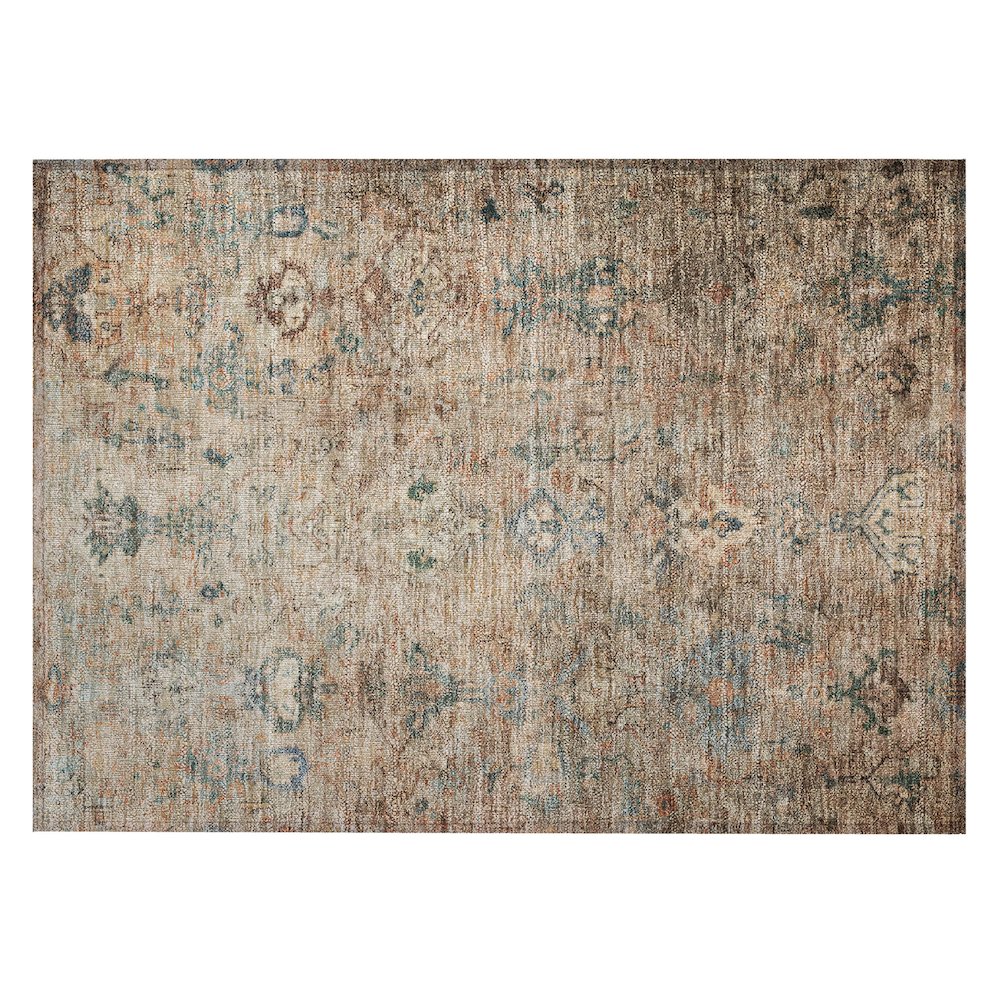Machine Washable Indoor/Outdoor Chantille ACN2320 Brown 1'8" x 2'6" Rug. Picture 1