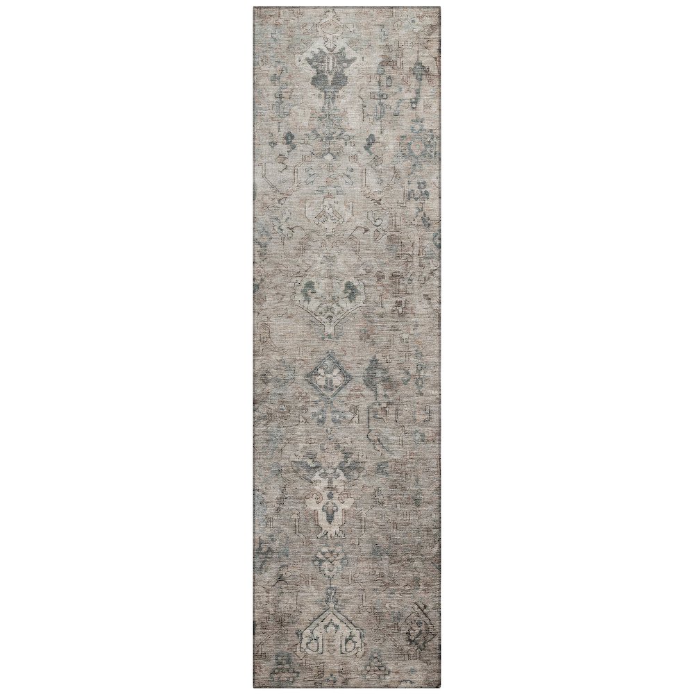 Machine Washable Indoor/Outdoor Chantille ACN2320 Brown 2'3" x 7'6" Runner Rug. Picture 1