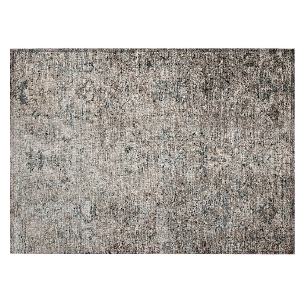 Machine Washable Indoor/Outdoor Chantille ACN2320 Brown 1'8" x 2'6" Rug. Picture 1