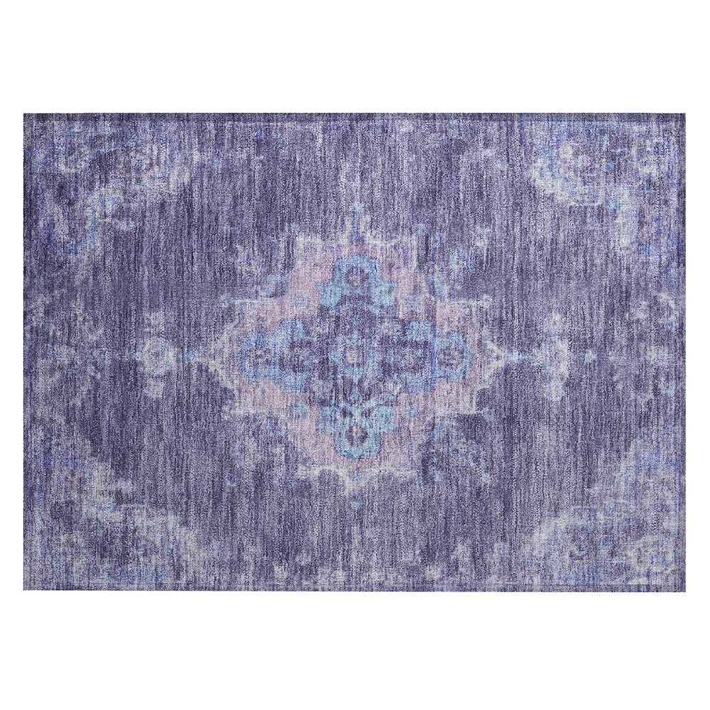 Machine Washable Indoor/Outdoor Chantille ACN2321 Purple 1'8" x 2'6" Rug. Picture 1