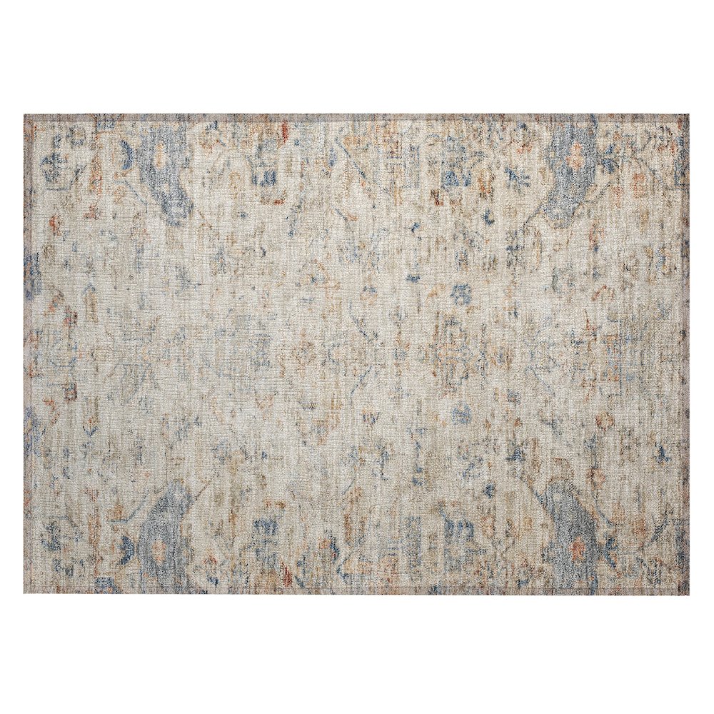 Machine Washable Indoor/Outdoor Chantille ACN2322 Brown 1'8" x 2'6" Rug. Picture 1