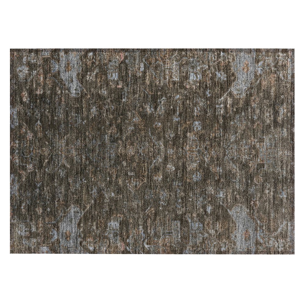 Machine Washable Indoor/Outdoor Chantille ACN2322 Brown 1'8" x 2'6" Rug. Picture 1