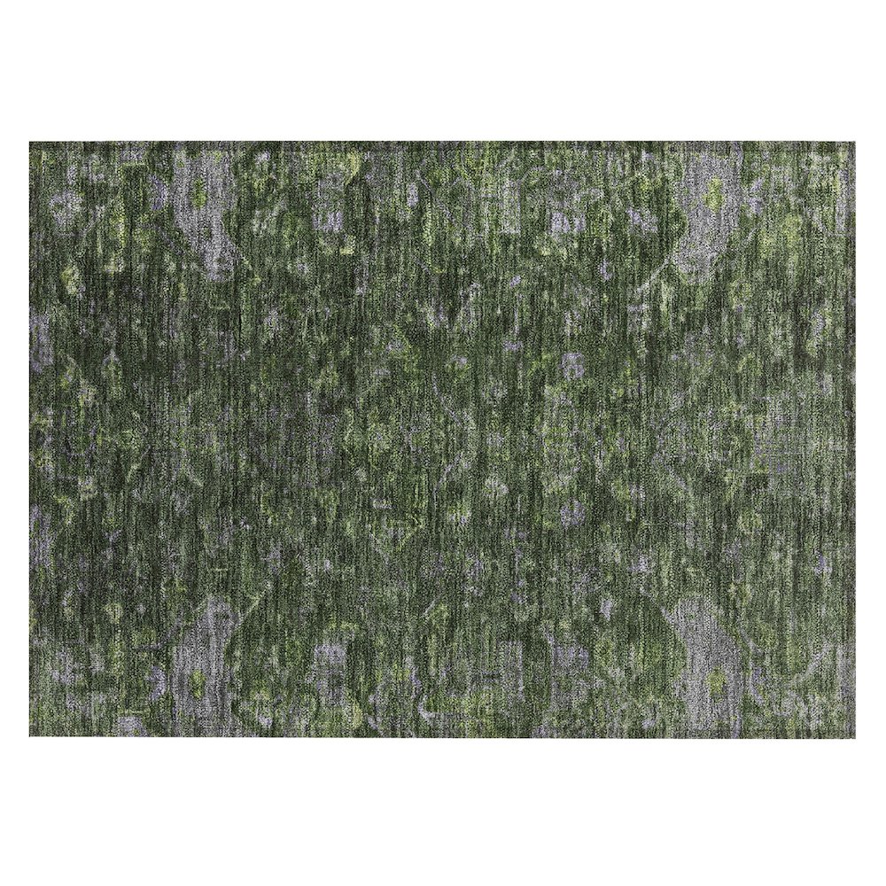 Machine Washable Indoor/Outdoor Chantille ACN2322 Green 1'8" x 2'6" Rug. Picture 1